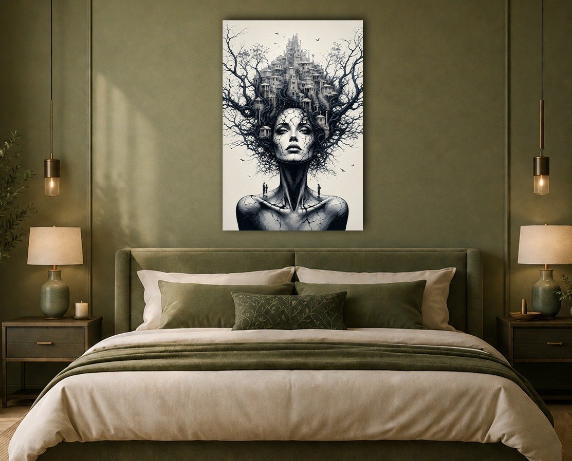 Women portrait Canvas painting