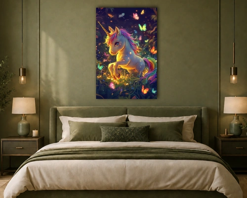 Unicorn portrait acrylic painting