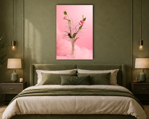 flower portrait acrylic painting