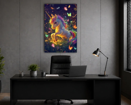 Unicorn portrait acrylic painting 3