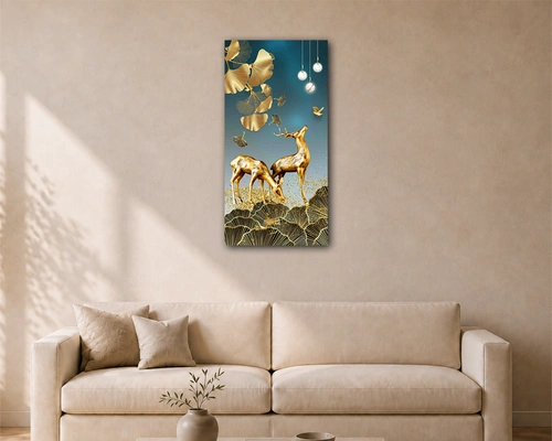 deers portrait acrylic painting 2