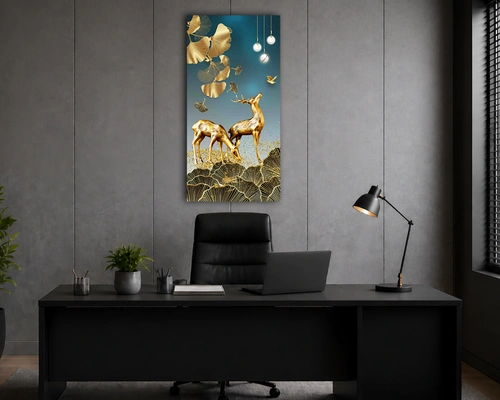 deers portrait acrylic painting 3